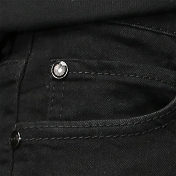 Slim-Fit Stretch Cotton Men's Pants in Black,