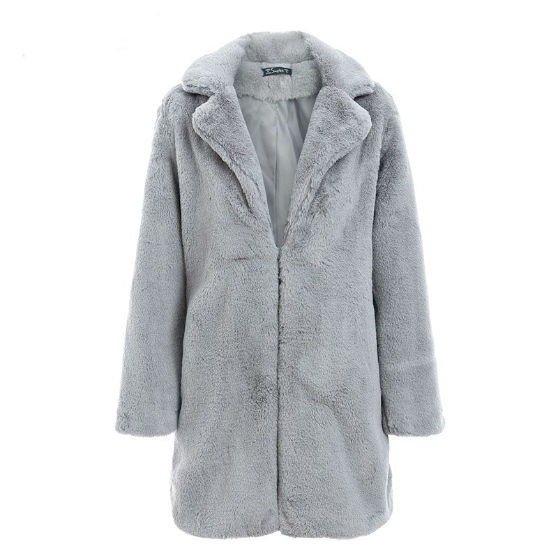 manteau en fausse fourrure pour femme, style streetwear 