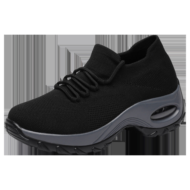 Women’s Flying Knit Waterproof Platform Shaking Shoes