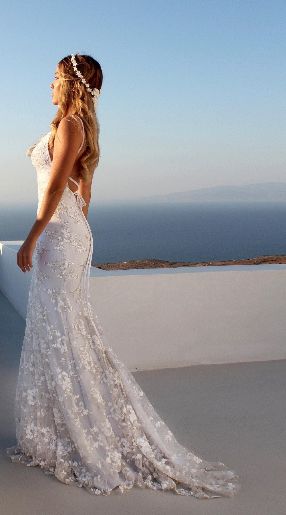 Sexy White Lace Bridal Wedding Dress for Women