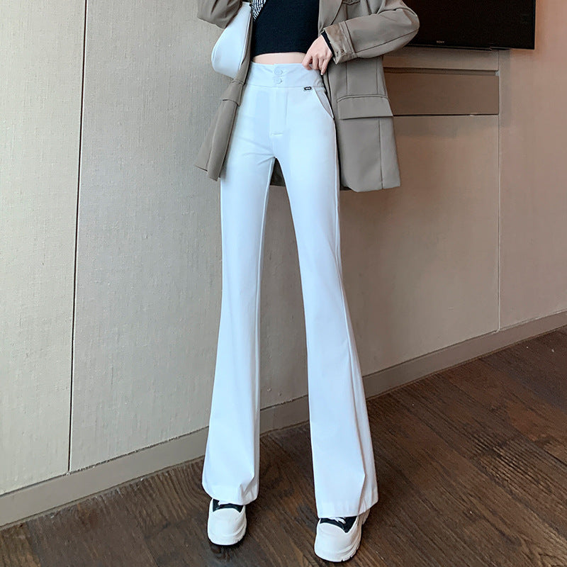 Women's High Waist Slimming Wide Leg Slightly Flared Suit Pants