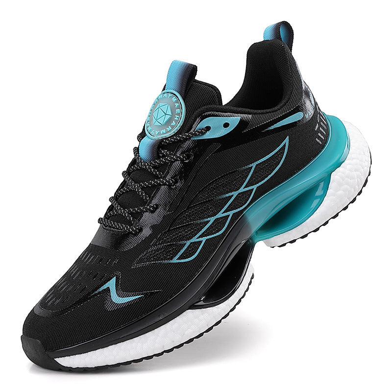 PU Leather Casual Lightweight Running Sneakers with Composite Rubber Sole