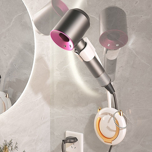 Wall-Mount Hair Dryer Shelf Without Punching