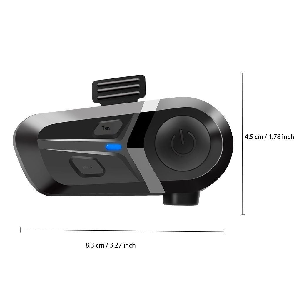 Casque de moto intégral noir avec oreillette Bluetooth