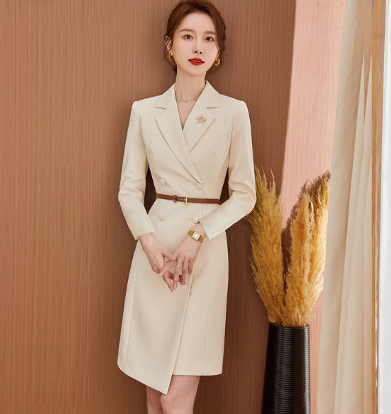 White Business Suit And Dress Temperament