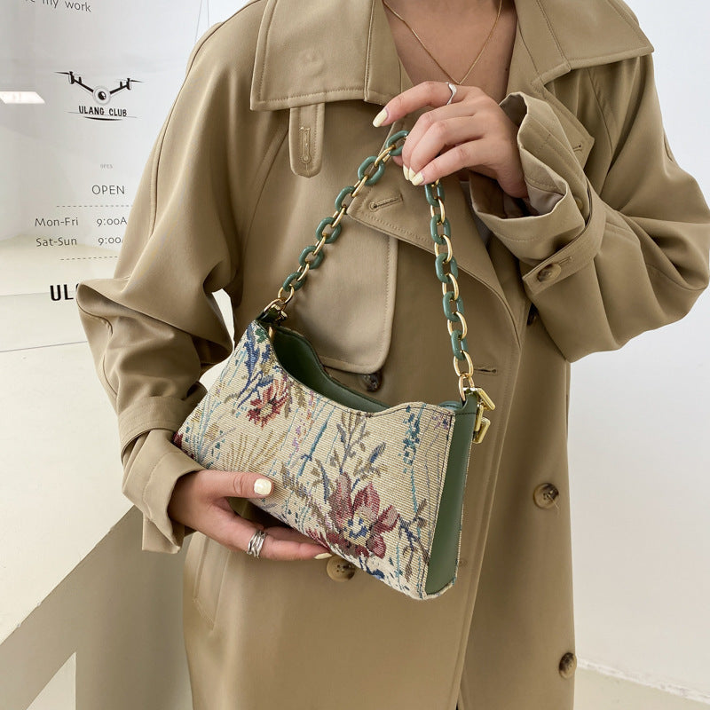 Fashion Simple Baguette Shoulder Bag for Armpit Carrying