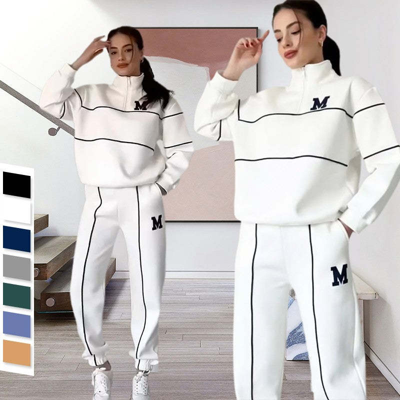 Ensemble survêtement et pantalon de survêtement 2 pièces sans capuche pour femme
