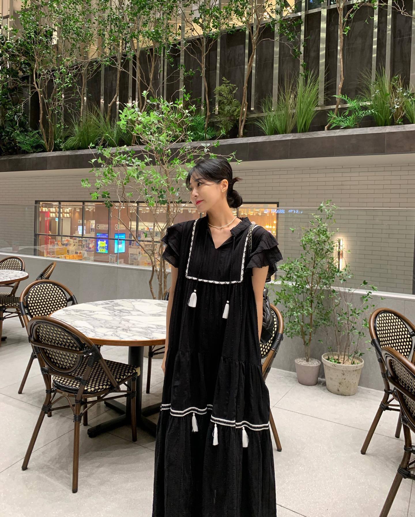 Sweet Fashion Tassel Decorative Stitching Flounced Skirt