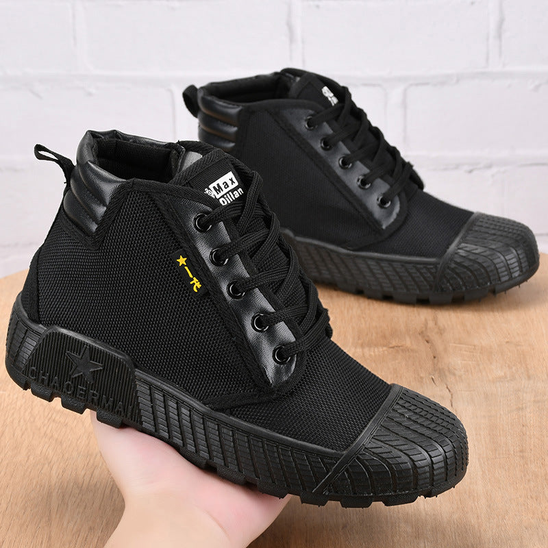 Men's High-Low Canvas Cloth Shoes Breathable Sports Sneakers