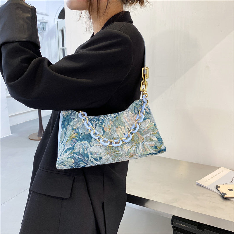 Fashion Simple Baguette Shoulder Bag for Armpit Carrying