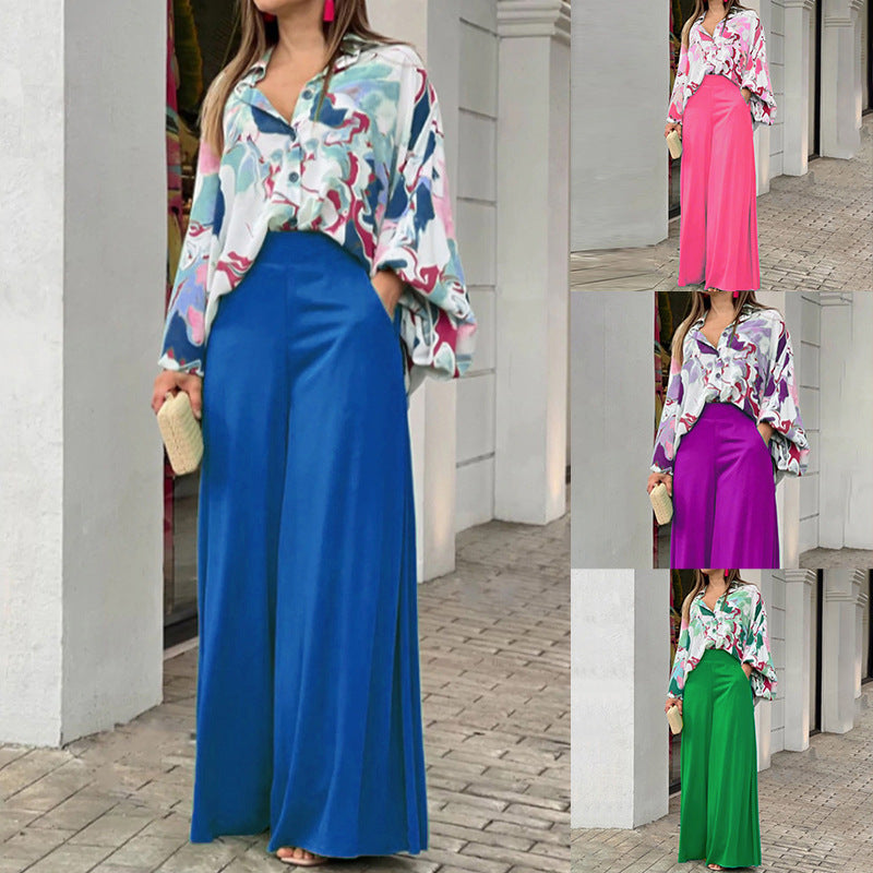Printed Wide-Leg Pants in Multiple Colors