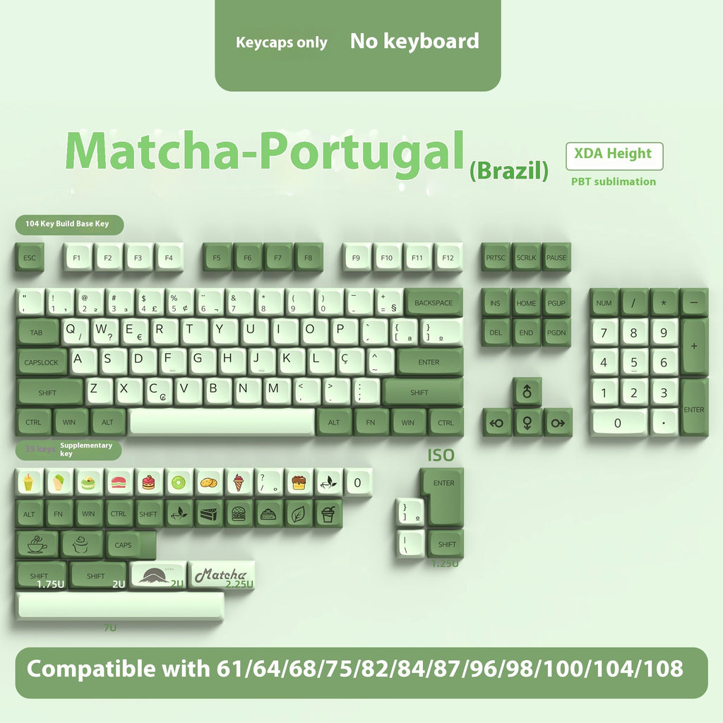 PBT Sublimation Mechanical Keyboard Keycaps Set - 136/139 Keys, Multiple Languages