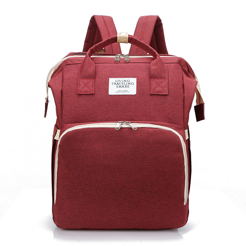 Sac à langer double épaule grande capacité portable avec matelas à langer