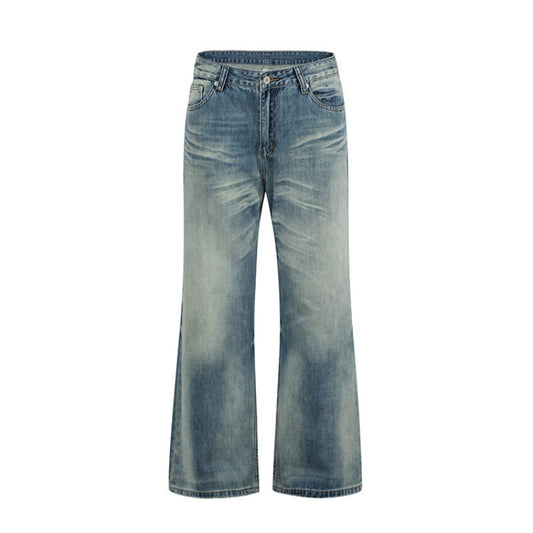 بنطال واسع الساقين فضفاض بقصة مستقيمة