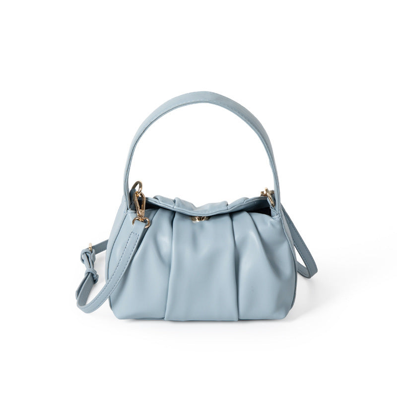 Sac à Bandoulière Plissé Nuage Tendance Sac Oreiller Portable en PU