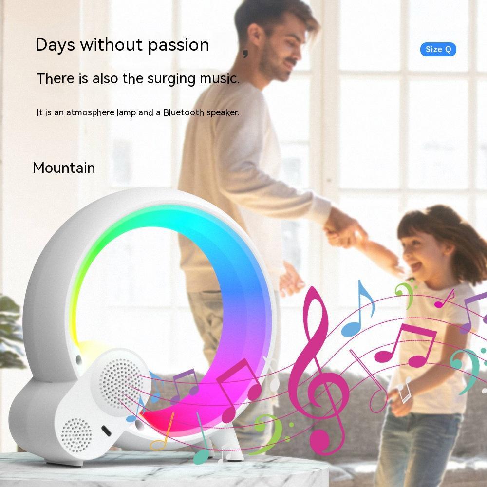 ساعة منبه ضوئية Q Light Analog Sunrise مع صوت بلوتوث وضوء أجواء ملون