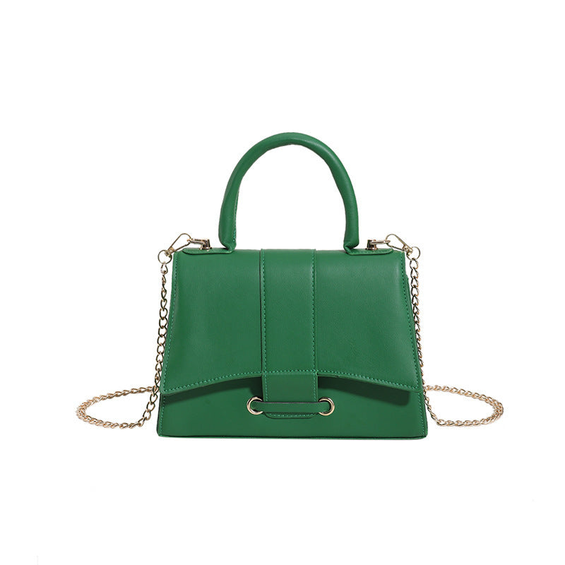 Trendy Small Square Shoulder Bag Portable in Pure Colors