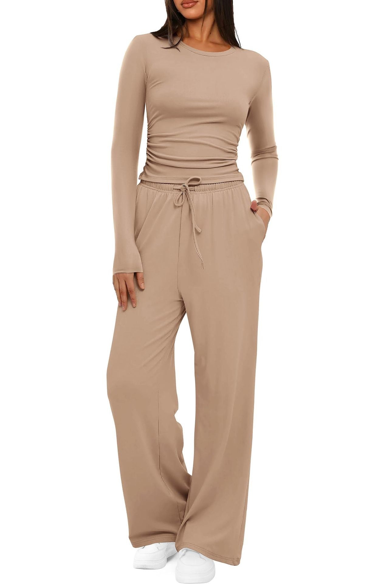 Women's Suit Long Sleeve Solid Color Casual Suit