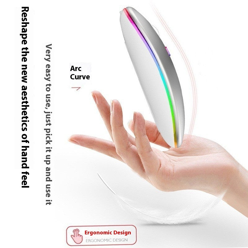 Glowing Bluetooth Self-Charging Mute Mouse
