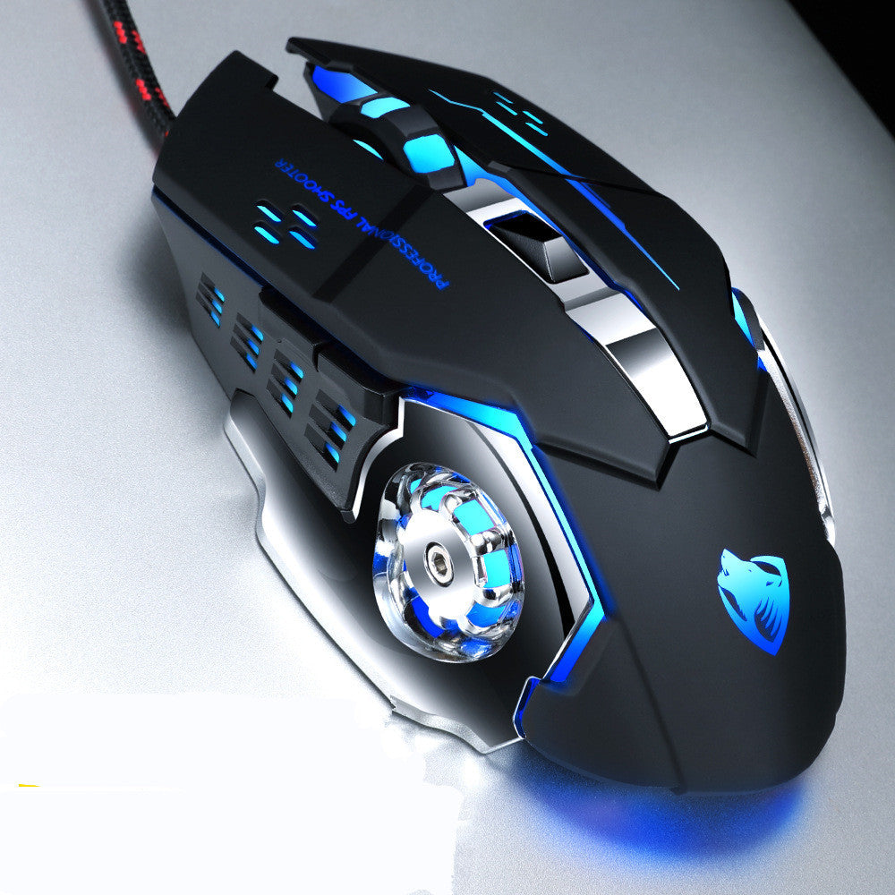 Mechanical Wired Gaming Mouse 1600DPI Ergonomic USB 6-Button