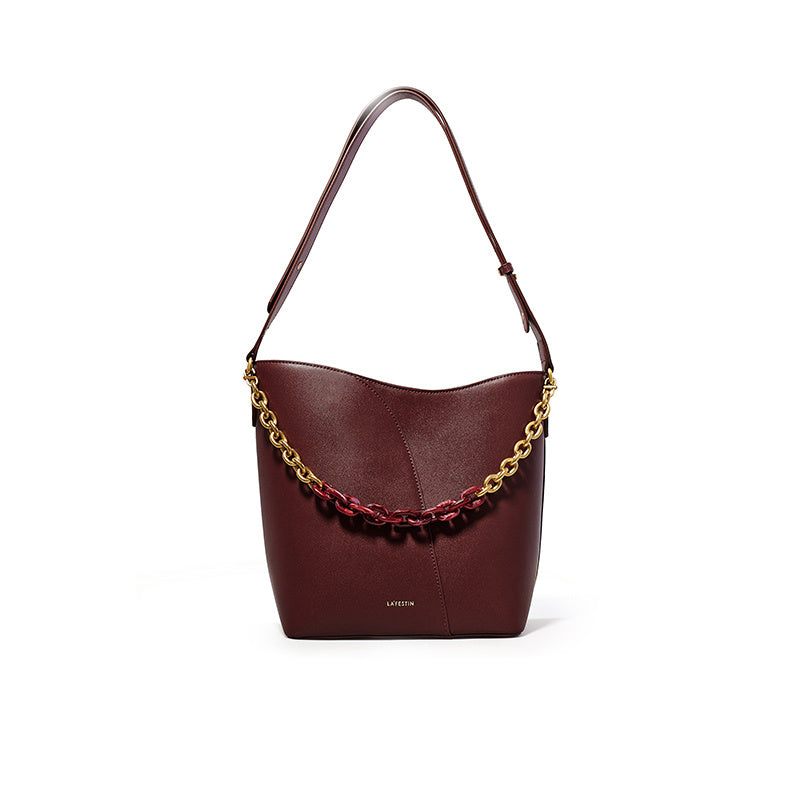 Simple Cow Leather Shoulder Messenger Bag