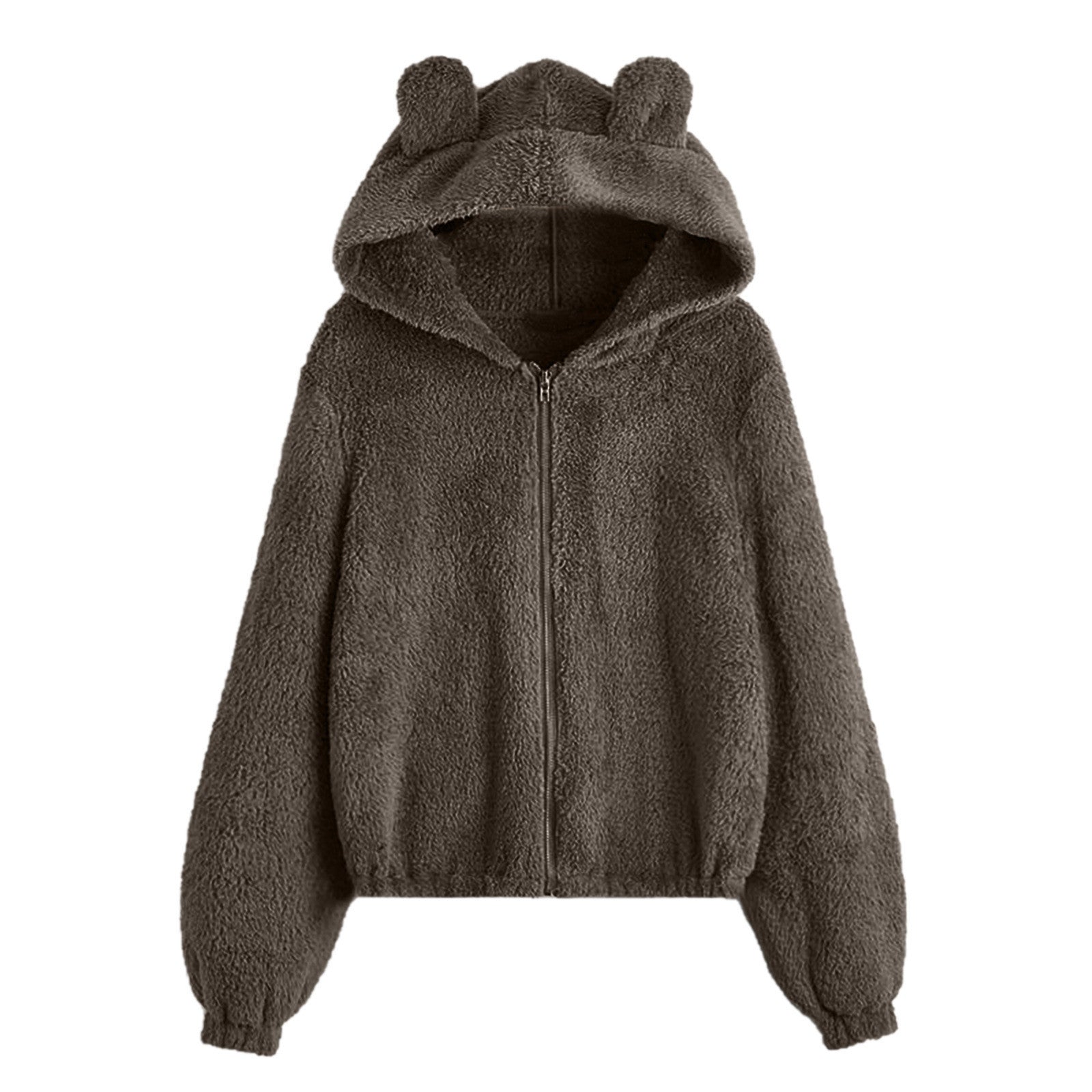 Pull tricoté ample à capuche pour femme, polyester, épaisseur moyenne