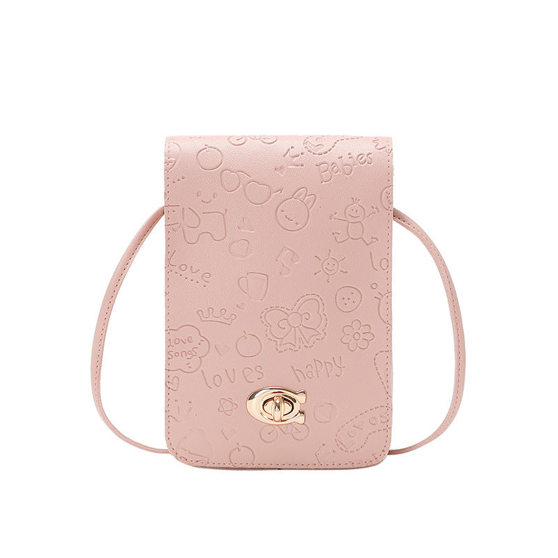 Sweet One Shoulder Small Printed Ladies Phone Bag