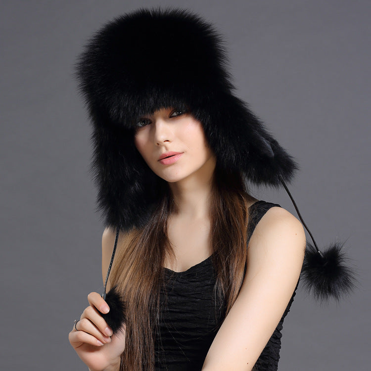 Autumn And Winter Fox Fur Lei Feng Hat Trend