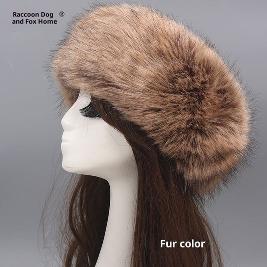 Elastic Faux Fur Fox Fur Headband For Women