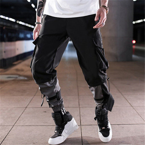 Pantalon droit salopette homme coupe courte taille haute