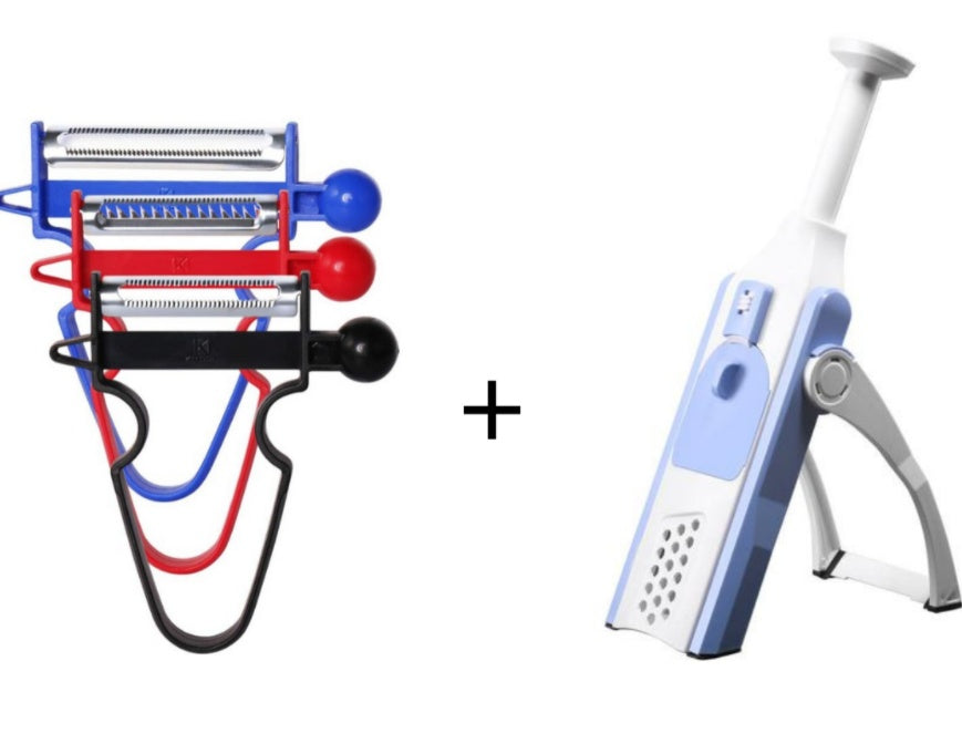 Multifunctional Vegetable Slicer Cutter Chopper Grater Kitchen Tool with Stainless Steel Blades