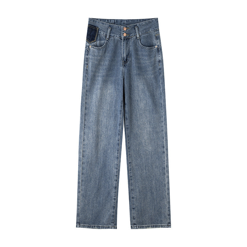 Wide Leg High Waist Denim Jeans for Women