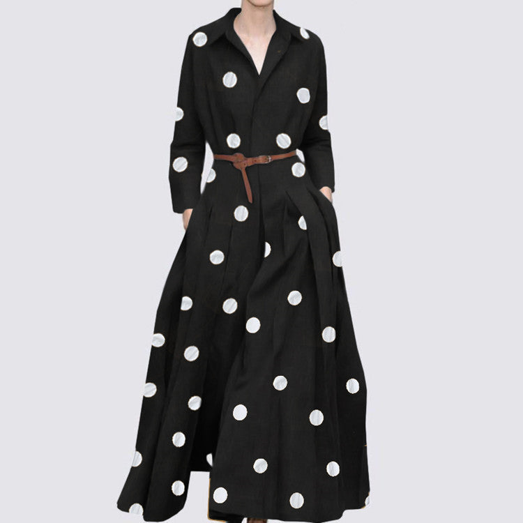 Robe de vacances élégante à pois pour femme