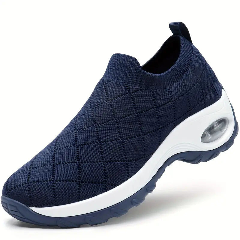 Chaussures décontractées à enfiler à carreaux multicolores pour femme
