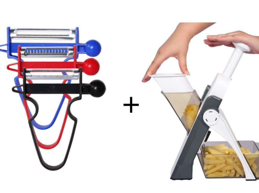 Multifunctional Vegetable Slicer Cutter Chopper Grater Kitchen Tool with Stainless Steel Blades