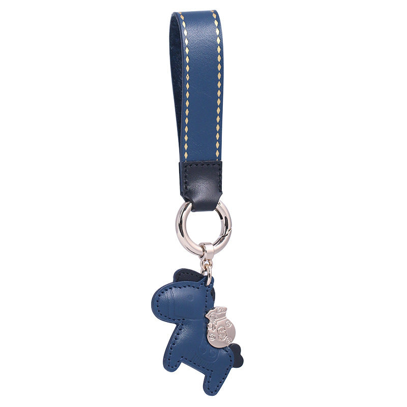 Genuine Cowhide Leather High-End Vehicle Keychain