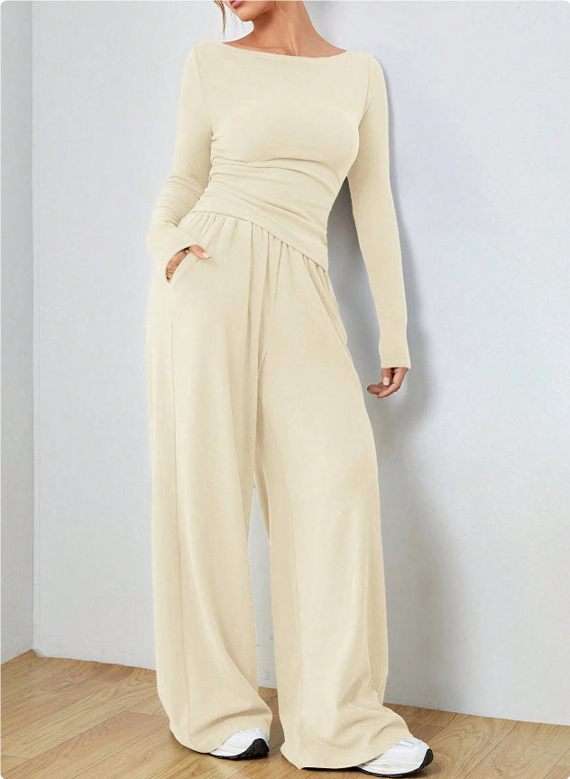 Women's Irregular Casual Long-Sleeve Suit Set