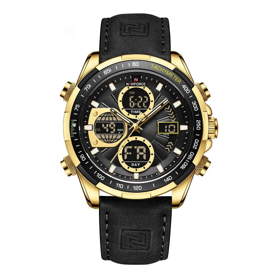 Men's 46mm Multi-Function Watch with Stainless Steel Strap