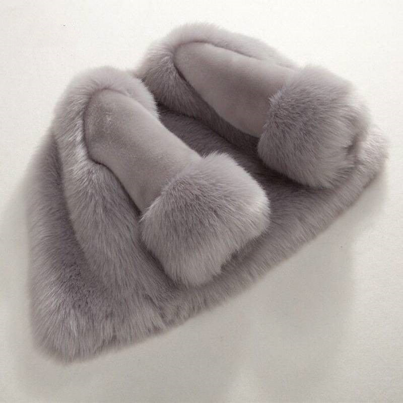 Girls' Faux Fox Fur Thickened Cotton Coat for Kids