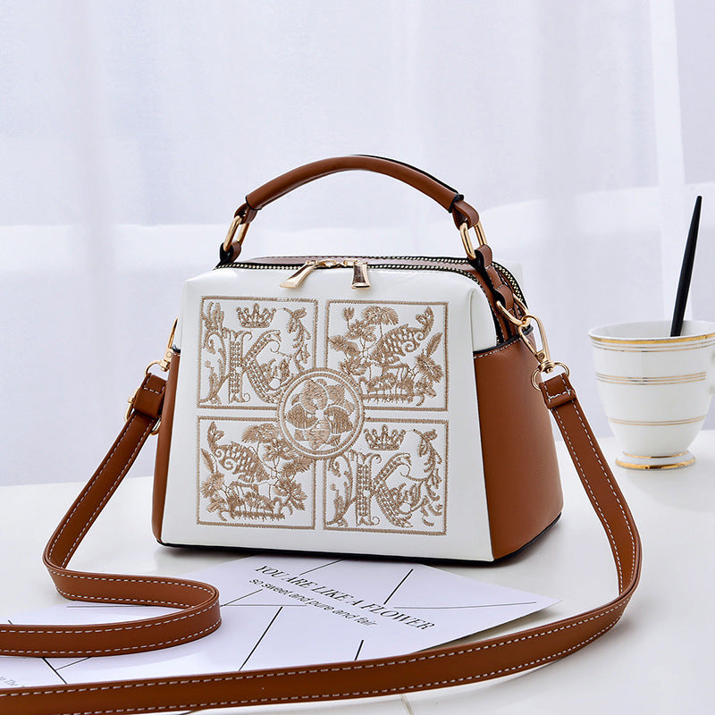Women's Embroidered PU Crossbody Shoulder Bag