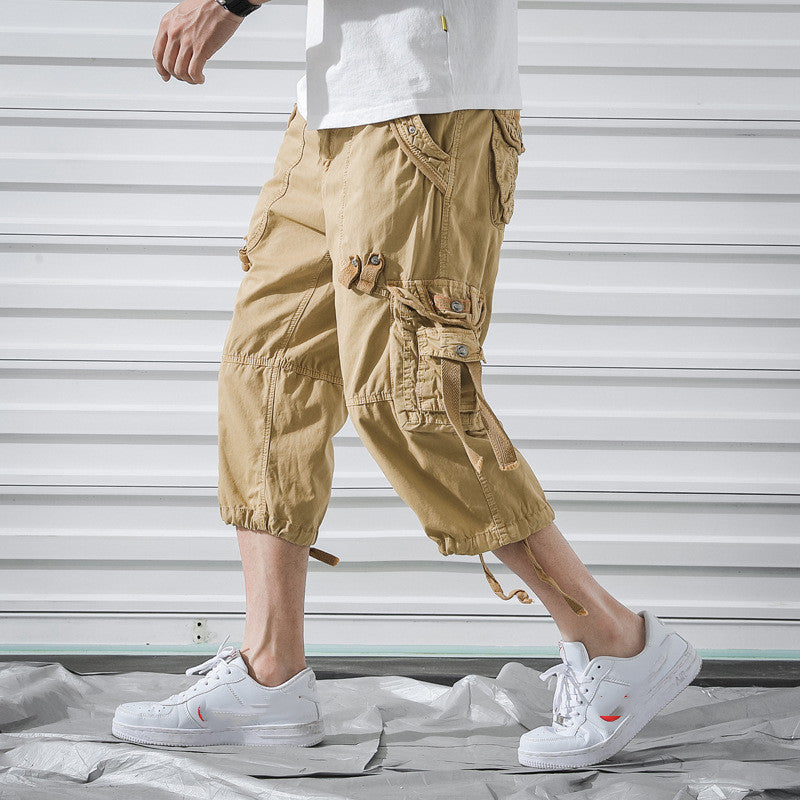 Short de travail multipoches en coton pour hommes