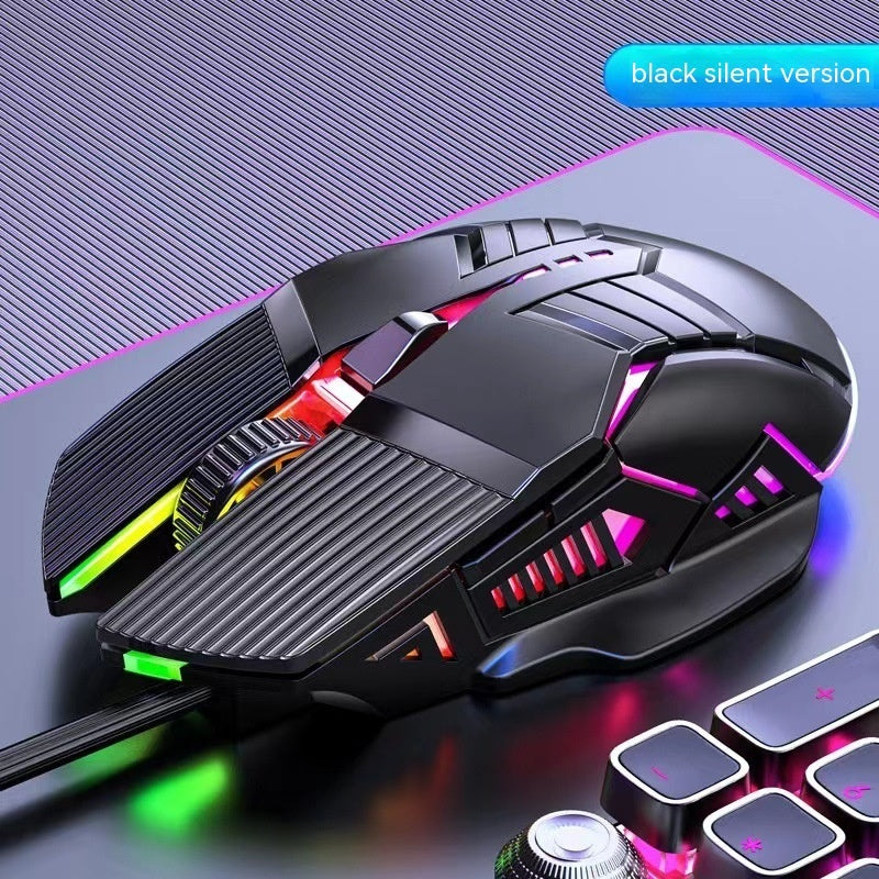 Wired 6D Colorful Luminous Mute E-Sports Gaming Mouse