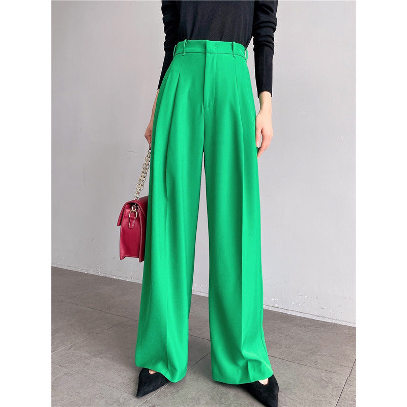 Women's High Waist Wide Leg Pants Super Loose Straight Drape