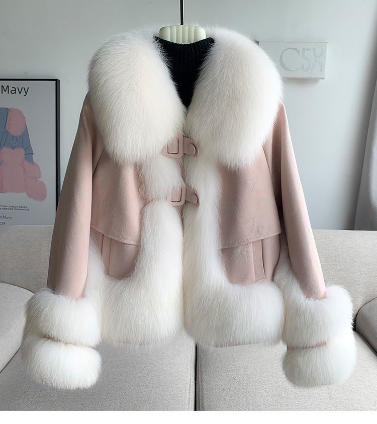 Veste courte et chaude d'hiver épaissie pour femme