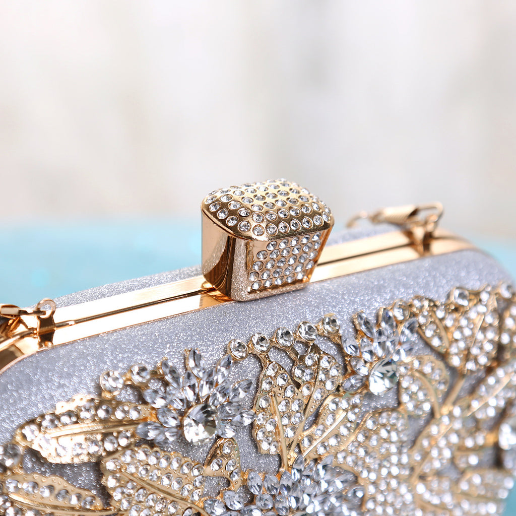 Sac à main européen et américain pour femme, avec diamants et double anse