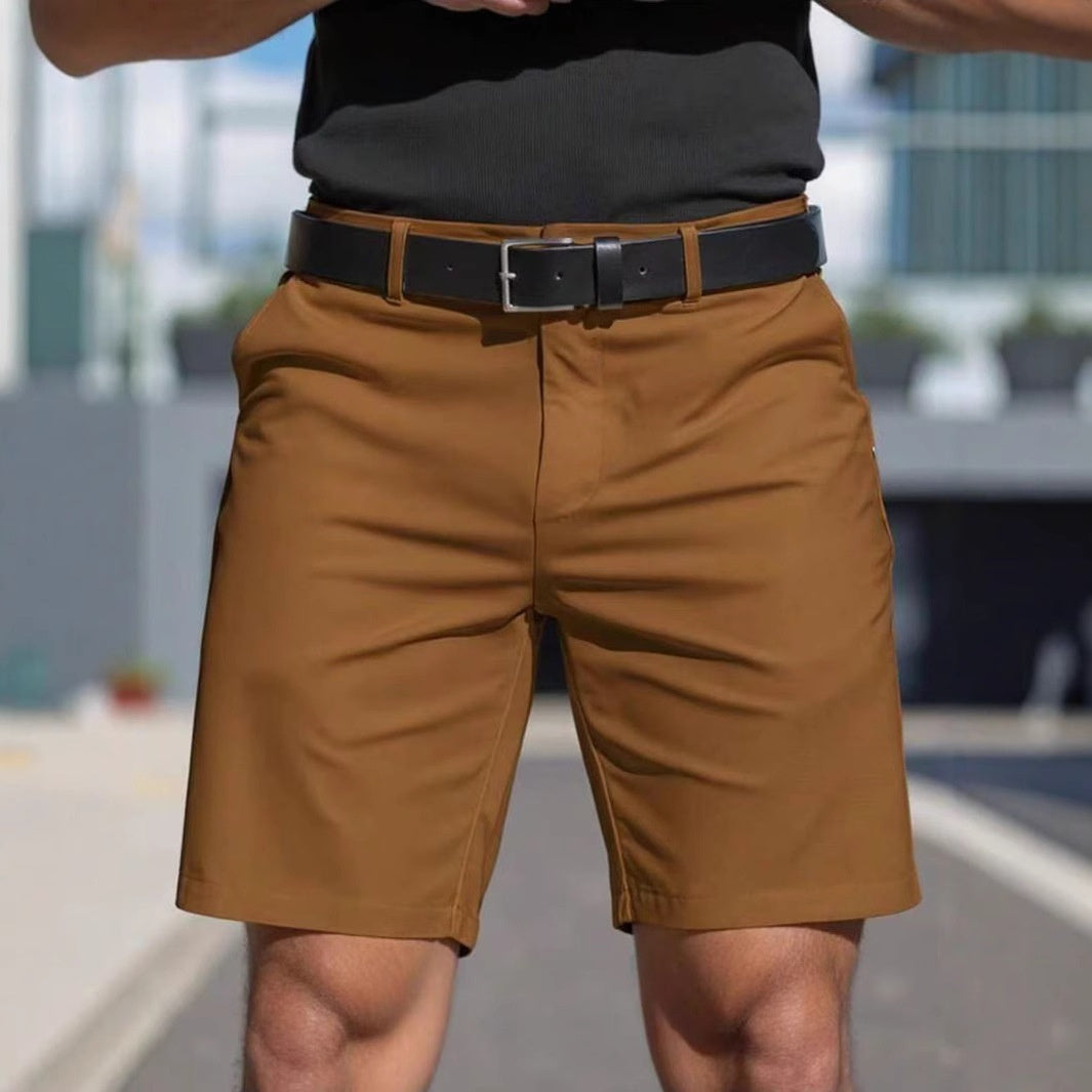 Shorts courts de sport et business de couleur unie pour hommes