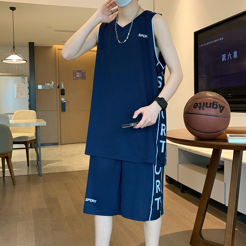 Short Sleeve Vest Leisure Sports Suit