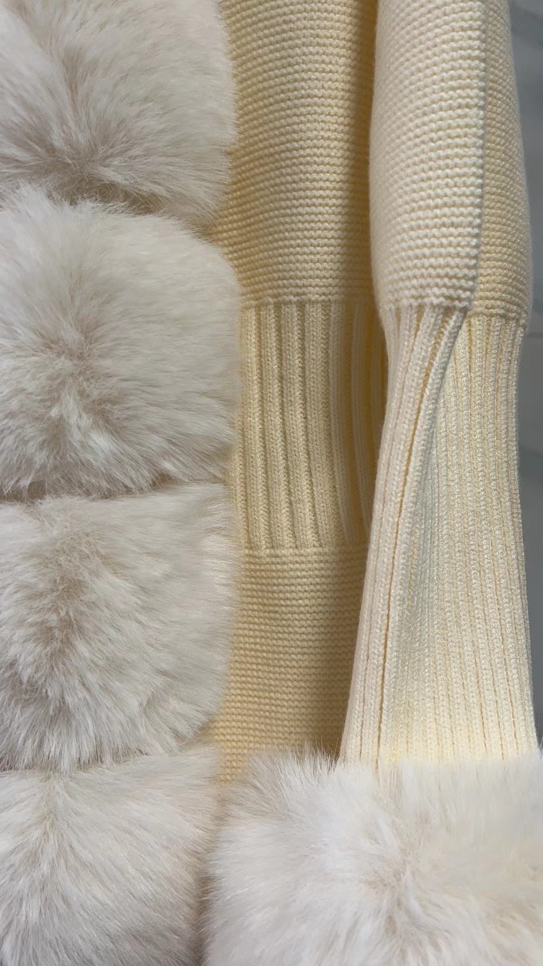 Solid Color Placket Cuff Detachable Knitted Cardigan Women's Knitted Sweater