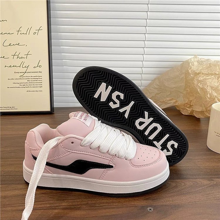 Dopamine Color Matching Classic Preppy Four Seasons Women's Low Top Board Shoes