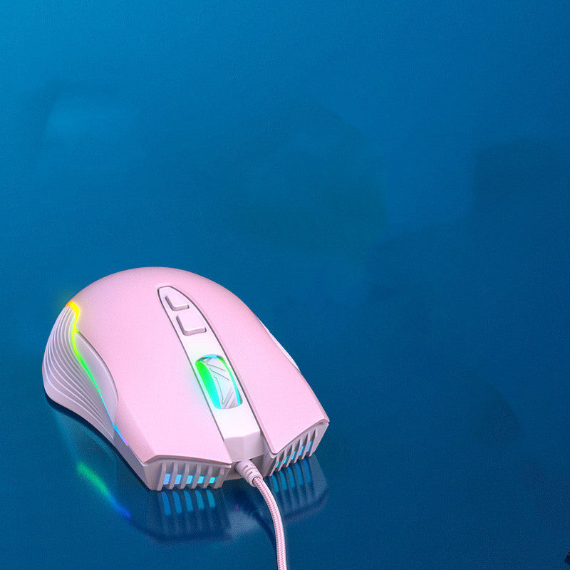 ماوس ألعاب سلكي USB ضوئي بإضاءة RGB قابل للتعديل 7 سرعات DPI